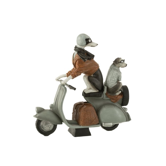 J-Line - Sculpture 'Chiens en scooter' (Grand)