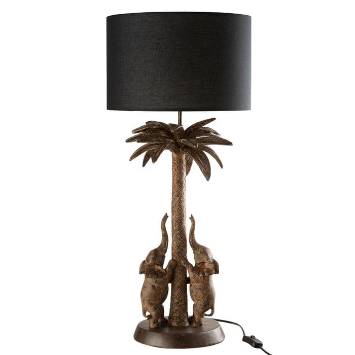 J-Line - Lamp met palmboom 'Olifant' (Bruin)