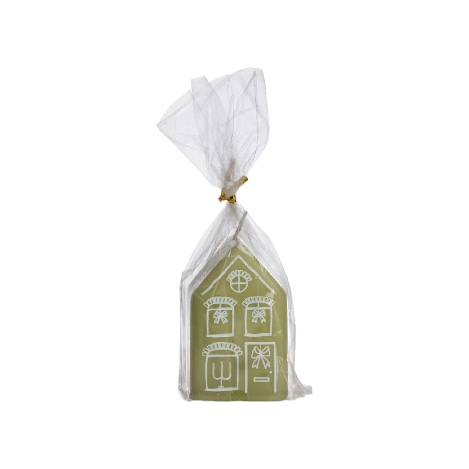 Rustik Lys - Kaars 'Gingerbread House' (1 stuk) - Middel - Eucalyptus