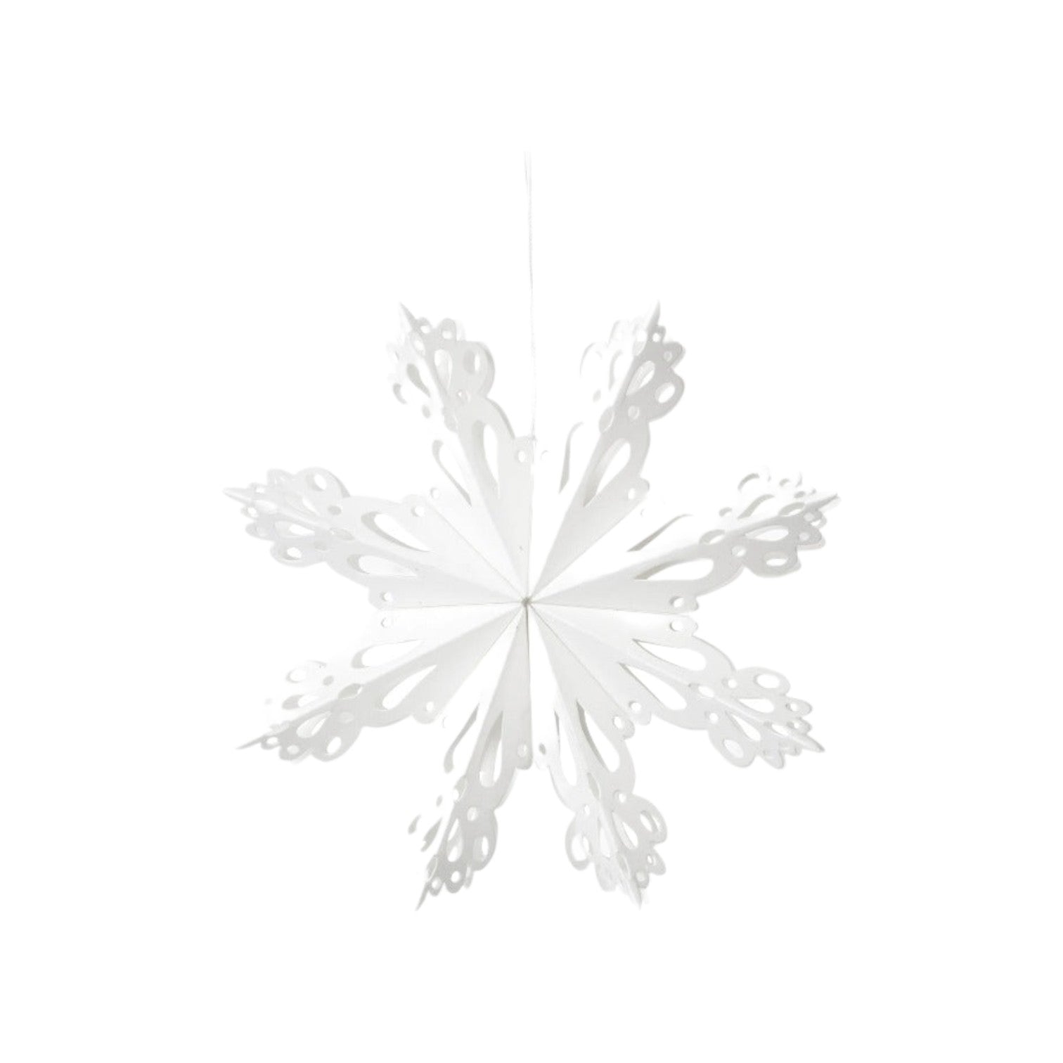 Broste Copenhagen - Hangornament 'Snowflake Star' - White