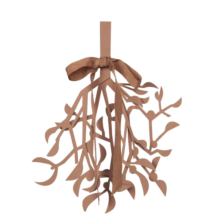 Broste Copenhagen - Papieren ornament 'Mistletoe' - Indian Tan