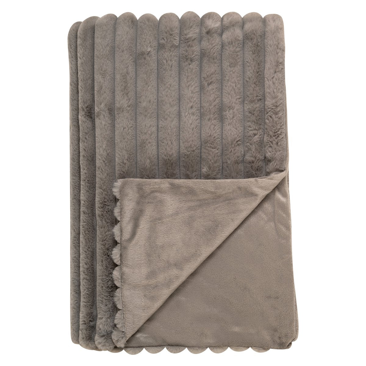 Linen & More - Plaid 'Montreal' (140cm x 200cm, Charcoal Grey)