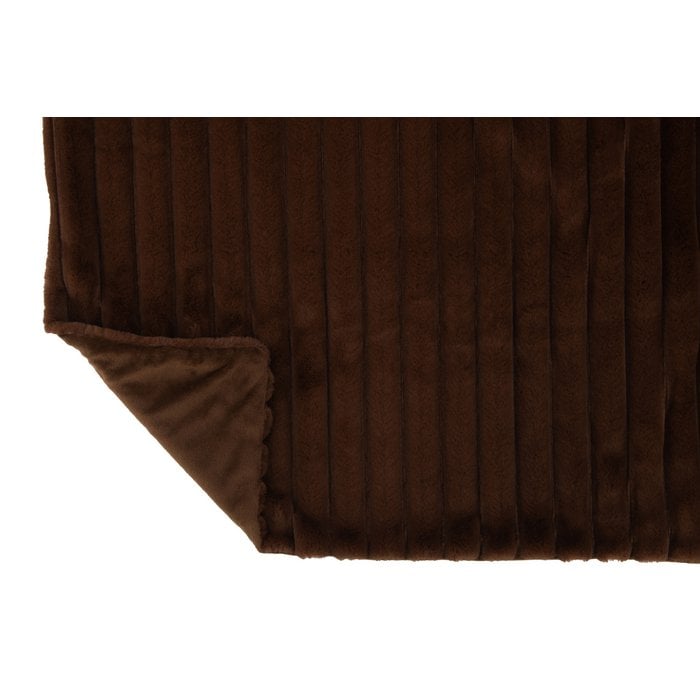 J-Line - Plaid 'Corduroy' (180x130cm, Chocolade)