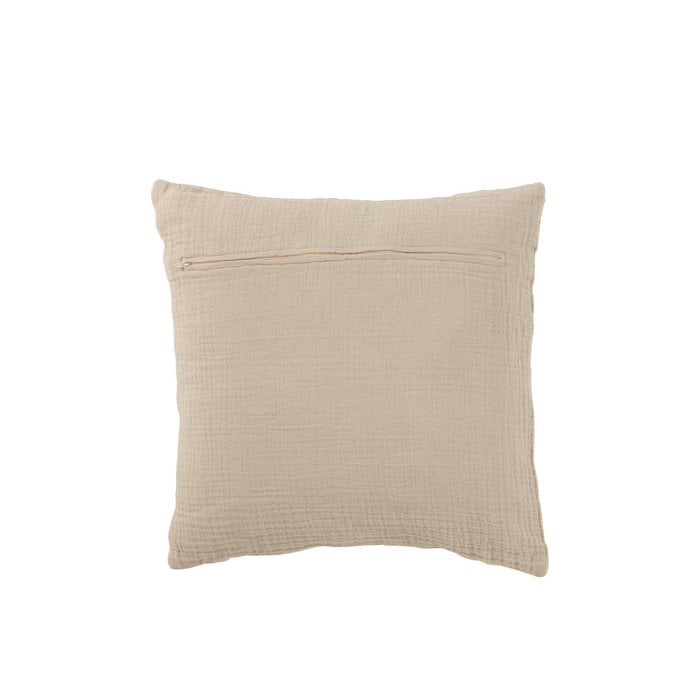 J-Line - Coussin à rayures 'Linen' (Beige)