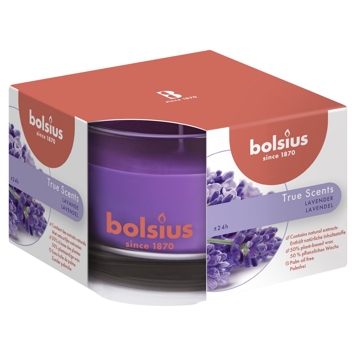 Bolsius - Geurkaars 'True Scents' (63cm, Lavendel)