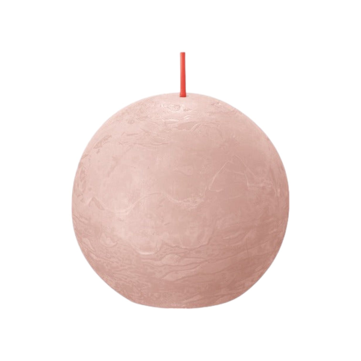 Bolsius - Rustieke kleine stompkaars 'Boule' (Ø7.6cm) - Misty Pink