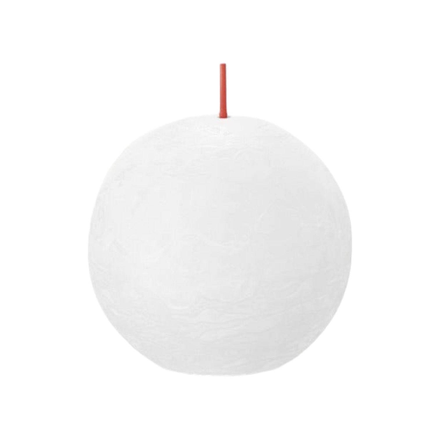 Bolsius - Rustieke kleine stompkaars 'Boule' (Ø7.6cm) - Cloudy White