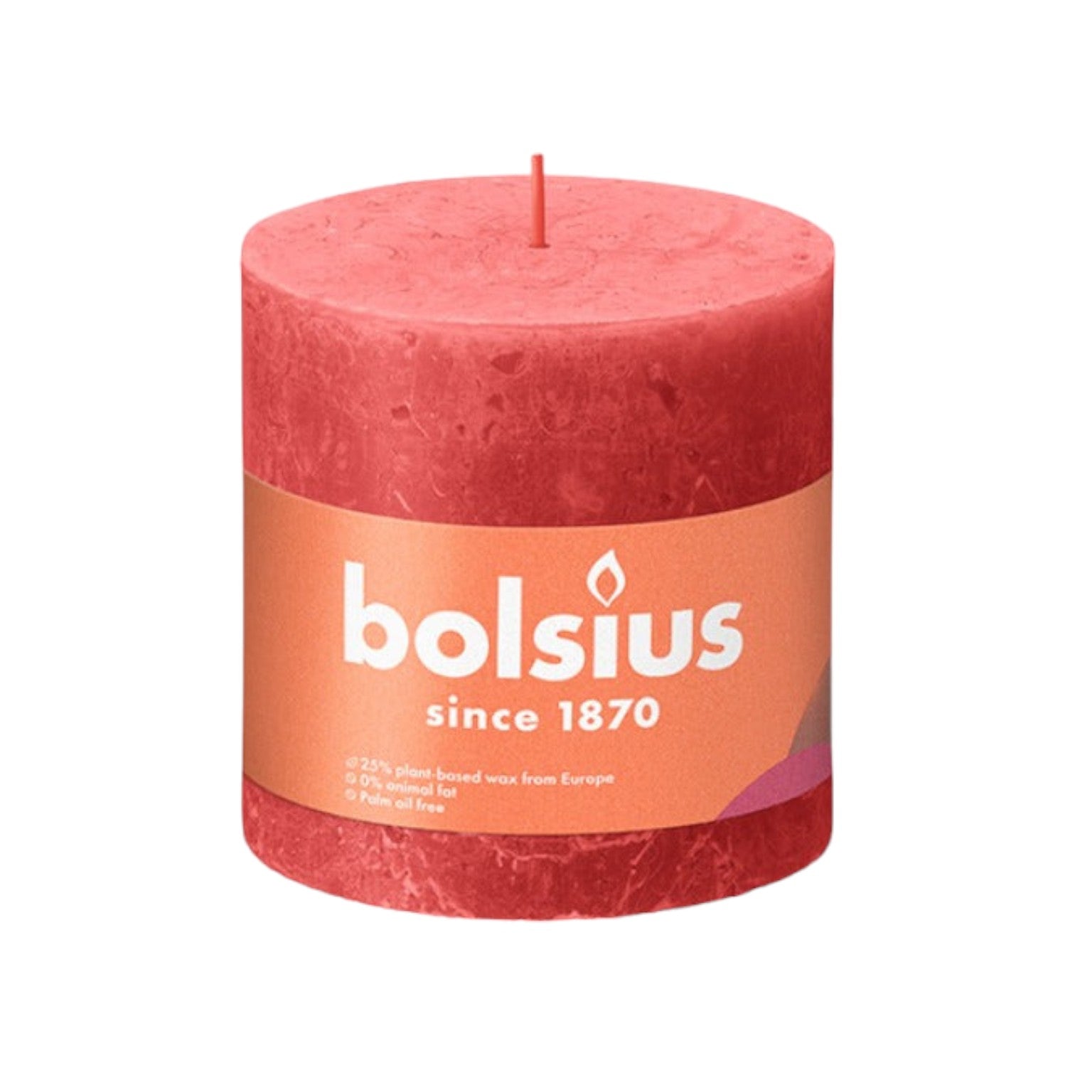 Bolsius - Rustieke stompkaars 'Shine' (Ø10cm) - Blossom Pink