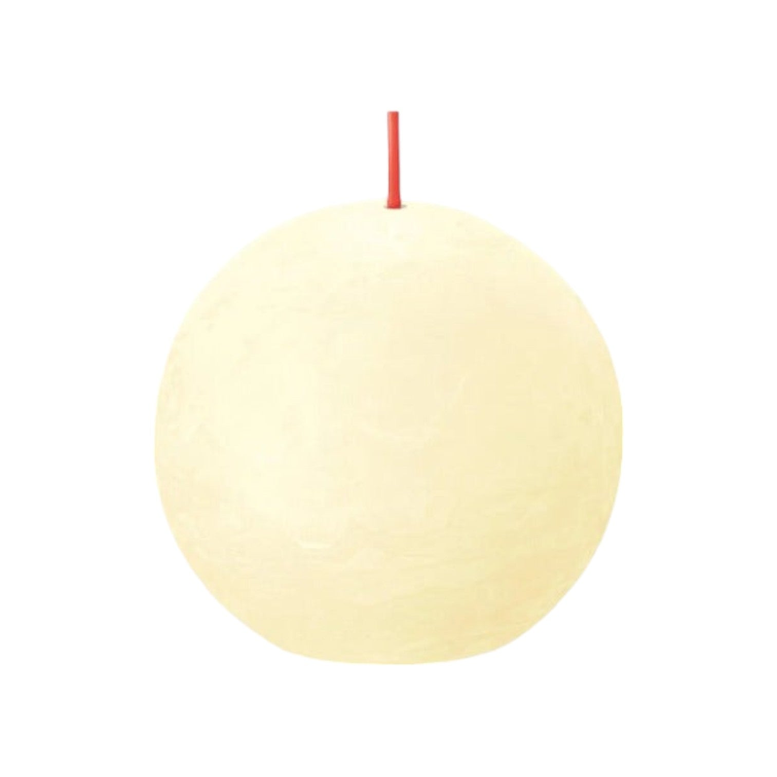 Bolsius - Rustieke kleine stompkaars 'Boule' (Ø7.6cm) - Butter Yellow