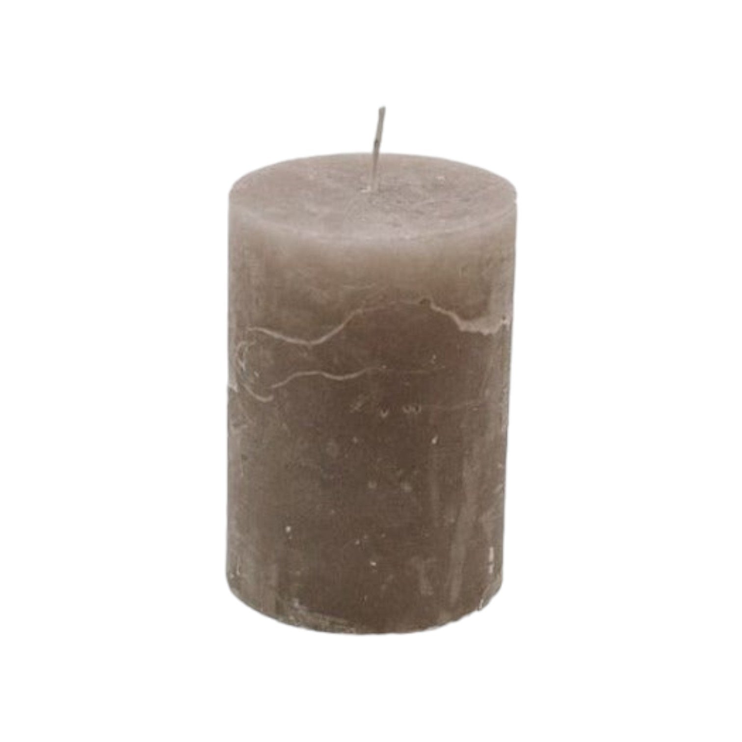 Branded By - Kaarsen 'Pillar' (Ø7cm x 10cm) - Stone (set van 6)