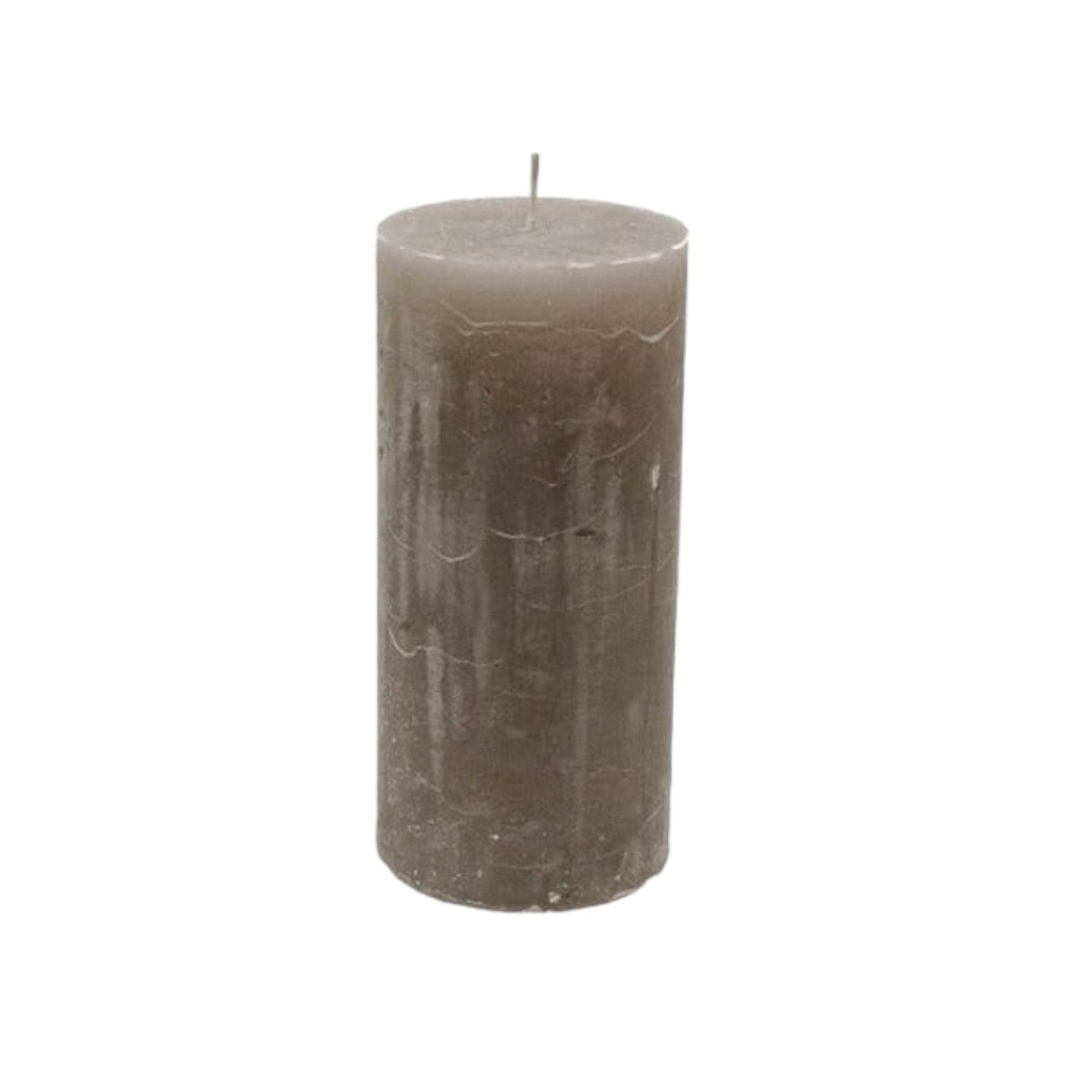 Branded By - Kaarsen 'Pillar' (Ø7cm x 15cm) - Stone (set van 6)