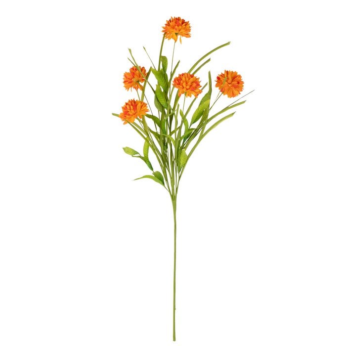 J-Line - Kunsttak 'Chrysantemum' - Oranje