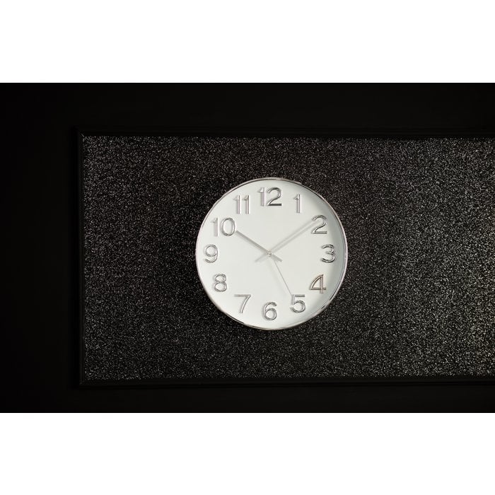 J-Line - Horloge avec chiffres arabes 'Alanya' (Argent, Ø40cm)