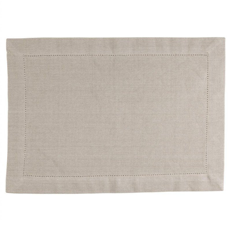 Linen & More - Placemats 'Indi' (35cm x 50cm, Set van 4, Beige)