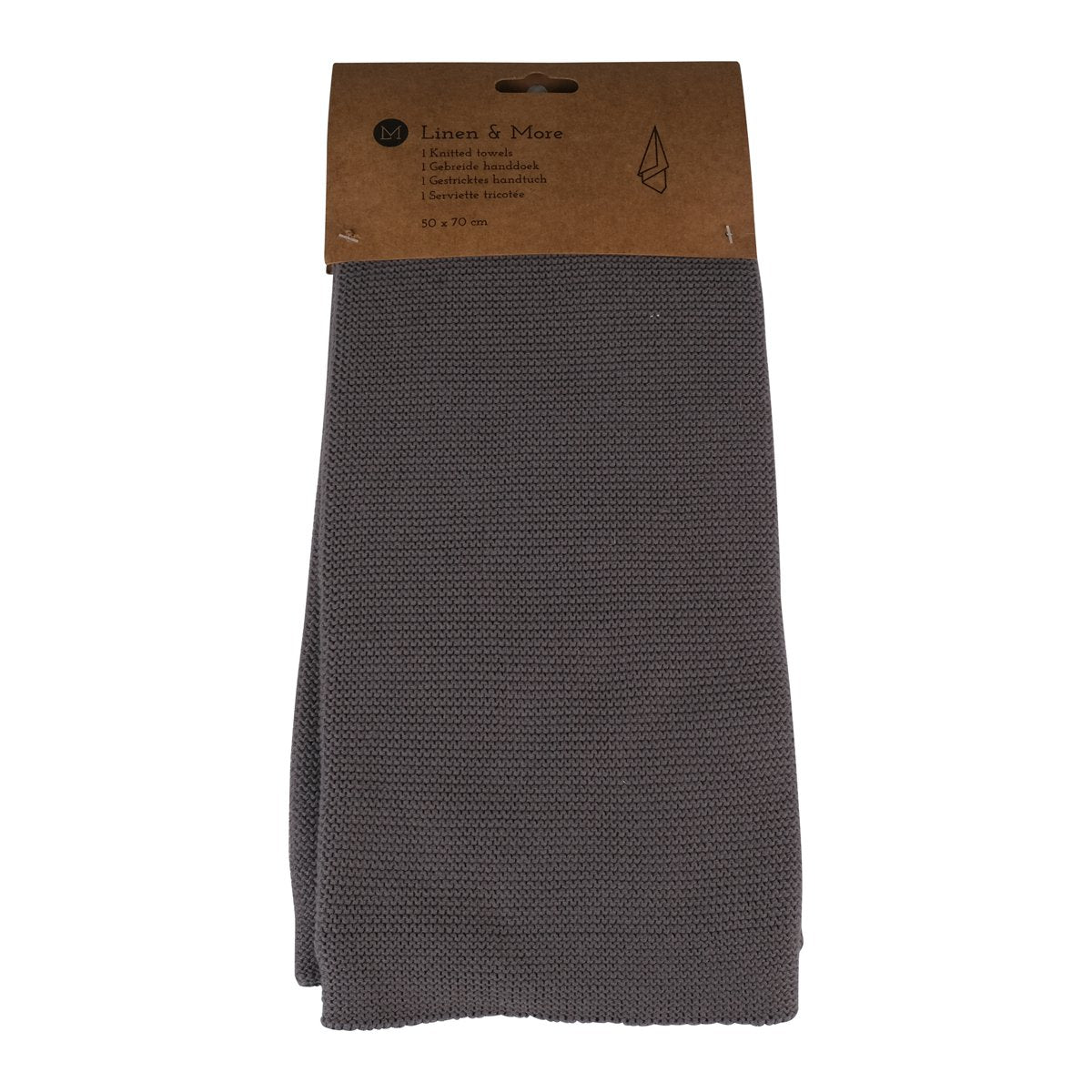 Linen & More - Keukenhanddoek 'Eldrid' (50cm x 70cm, Dark Grey)