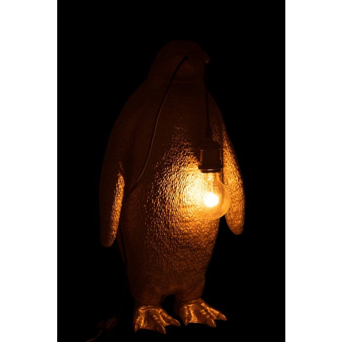 J-Line - Tafellamp 'Pinguïn' (Goud, Maat L)