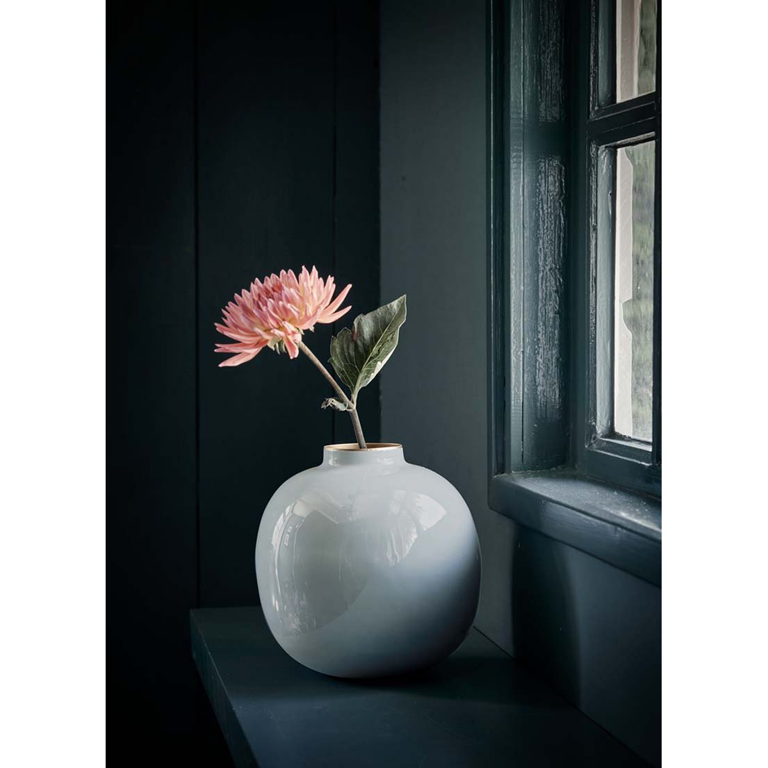 Pip Studio - Vase en métal 'Pip' (Bleu clair, 23 cm)