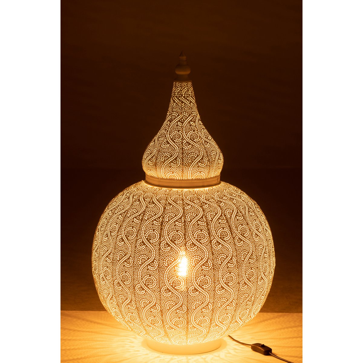 J-Line - Lampe 'Aladin' (Blanc, Grand)