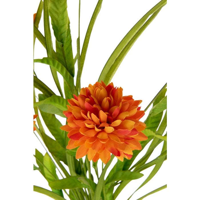 J-Line - Kunsttak 'Chrysantemum' - Oranje