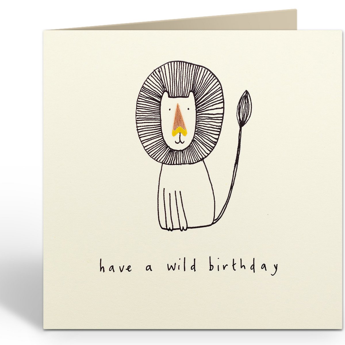 The Card Company - Wenskaart 'Birthday Lion' (Dubbel)