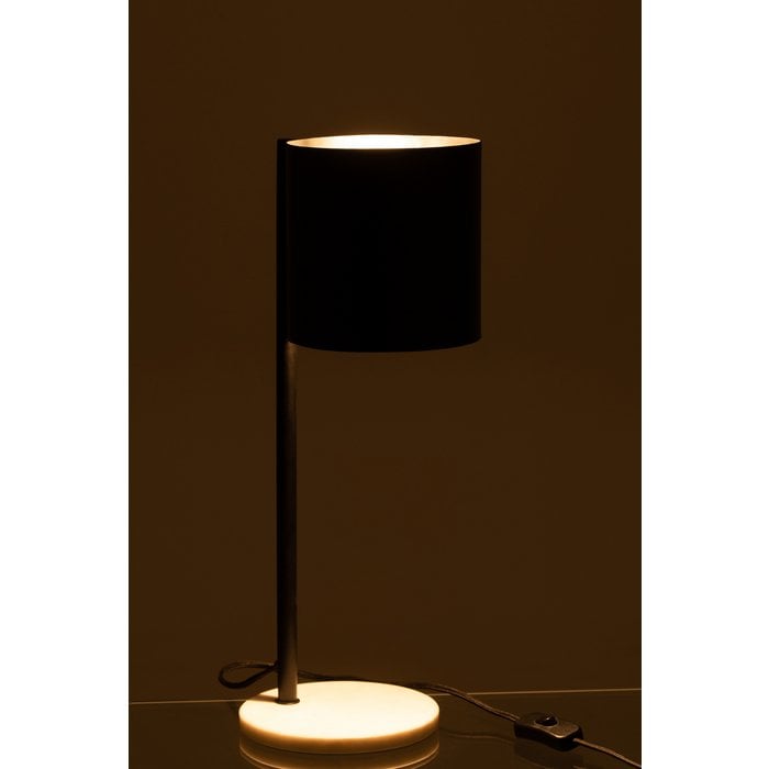 J-Line - Lampe de table 'Bart' (Métal, Noir)