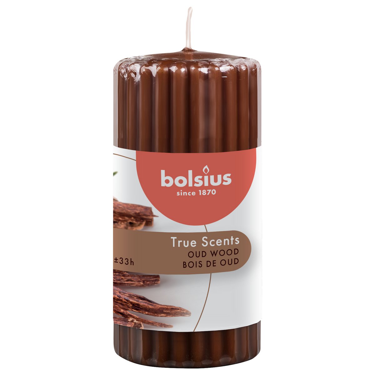 Bolsius - Stompkaars 'True Scents' (120cm, Oud Wood)
