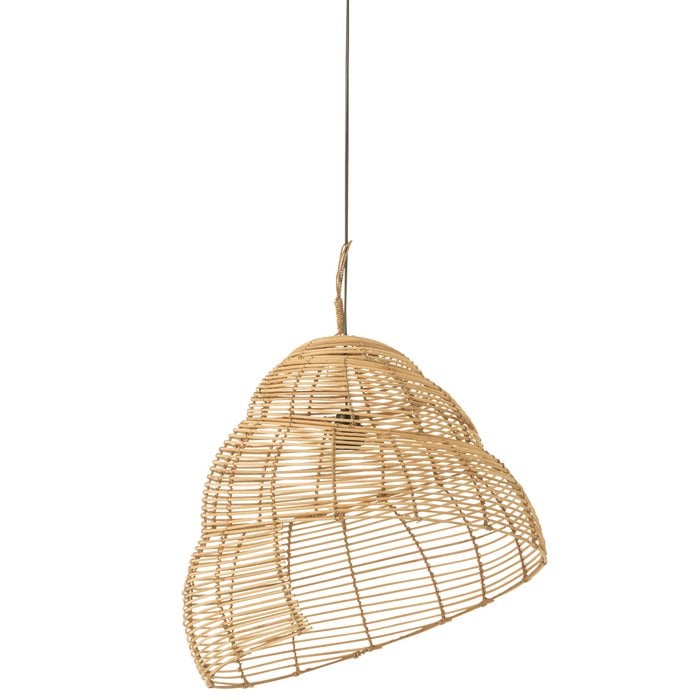 J-Line - Hangende lamp 'Slak' (Bamboe, Naturel)