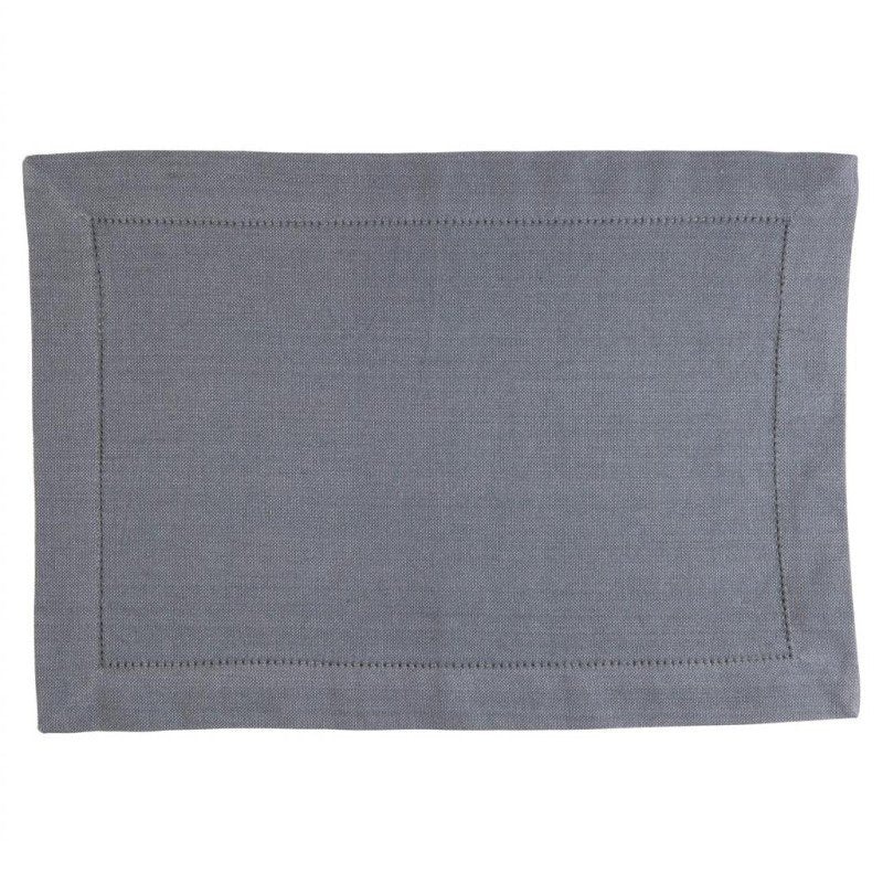 Linen & More - Placemats 'Indi' (35cm x 50cm, Set van 4, Grey)