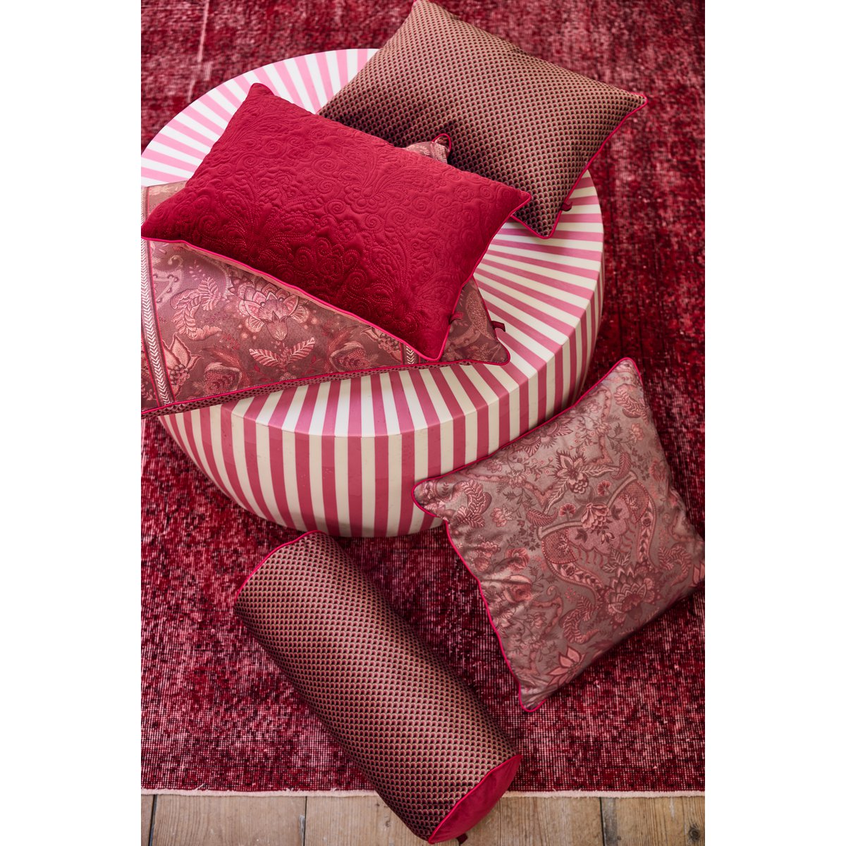 Cushion Quiltey Days Dark Pink 50x35cm