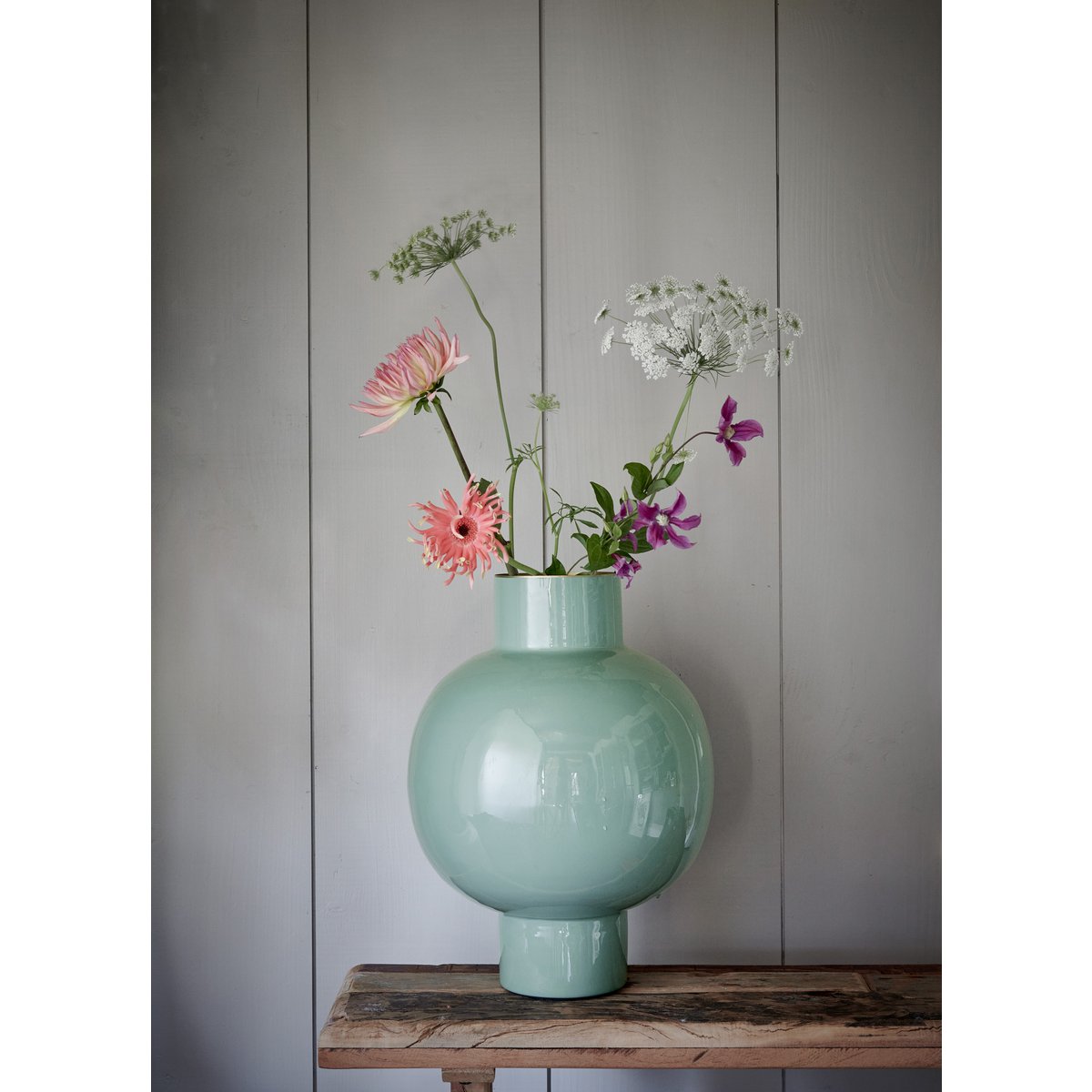 Vase Metal Large Soft Green 31.5x42cm