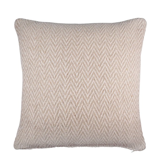 Linen & More - Sierkussen 'Zigzag' (45cm x 45cm, Sand)